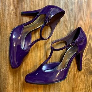 Purple Patent Mary Jane Heels